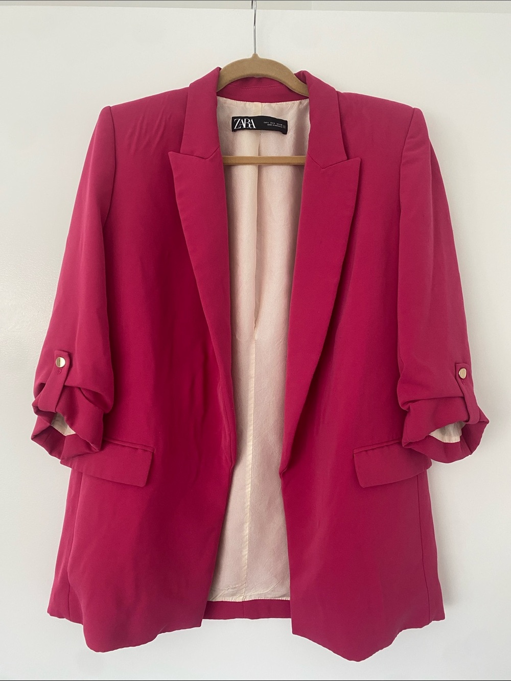 ZARA Women's Pink Blazer Jacket